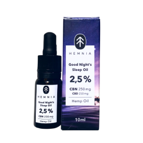 Good Night's Sleep Hemp oil 2,5%, 250 mg CBN, 250 mg CBD, 10 ml